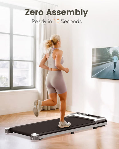 Walking Pad, under Desk Treadmill for Home and Office, 2.5 HP Portable Walking Jogging Running Machine with Remote Control and LED Display